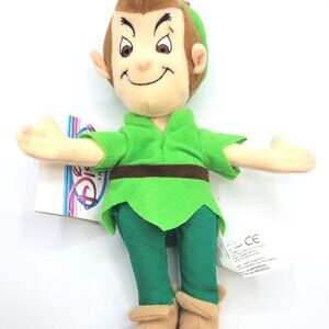 Disney Store Peter Pan Mini Bean Bag Doll Fabric Toy Collectible 8"